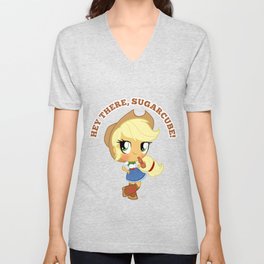 Cute Equestria Girls - AppleJack V Neck T Shirt