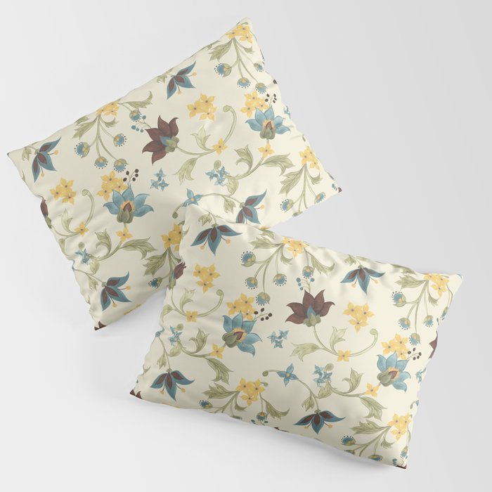 Folk Art Flowers (Cream) Pillow Sham