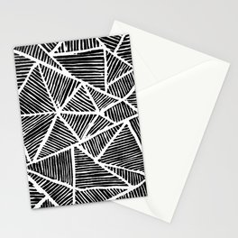 Geometry Black Lines Stationery Cards