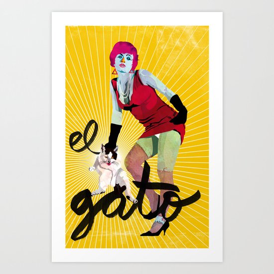 El gato Art Print