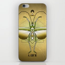 Geometric grasshopper iPhone Skin