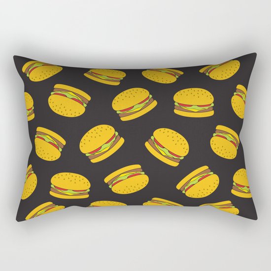 Burger Pattern Everett co Rectangular Pillow