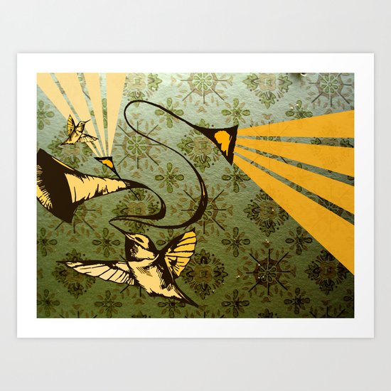 analog zine - song bird Art Print
