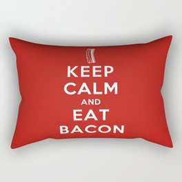 Keep calm and eat bacon Rectangular Pillow