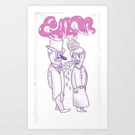 barf onto others Art Print