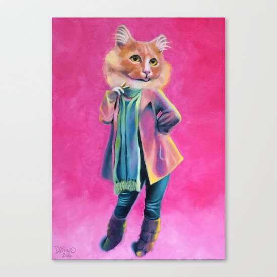 Disco Cat Canvas Print