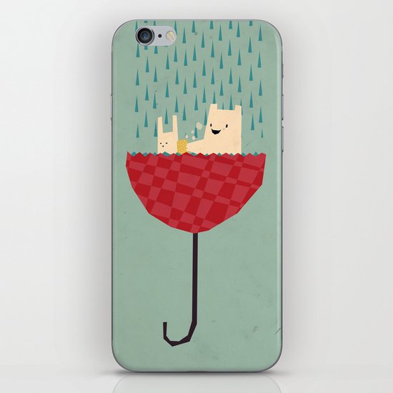 umbrella bath time! iPhone & iPod Skin