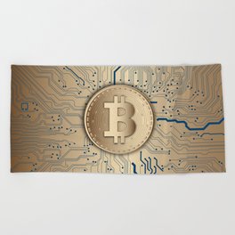 Bitcoin Miner Beach Towel