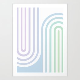 Bold Curvature Stripes XVII Art Print