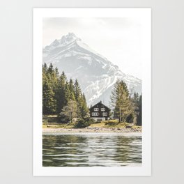 Mountain Cabin Art Print