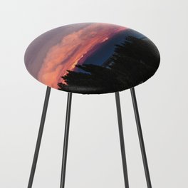 Argentina Photography - Pink Sunset Over The Argentine Forest Counter Stool