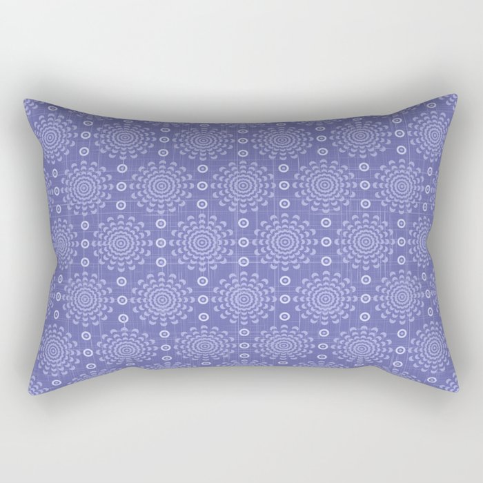 Modern Abstract Geometric Flowers Periwinkle Purple Rectangular Pillow