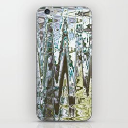 Green and Yellow Abstract Zigzag Art iPhone Skin