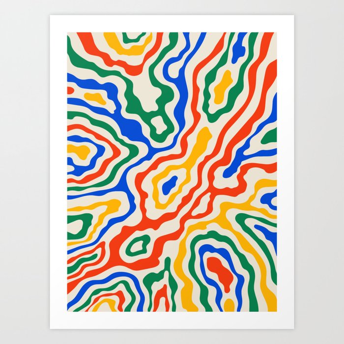 Electric Waves Art Print