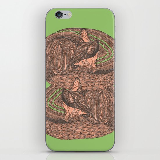 Sleeping foxes iPhone & iPod Skin