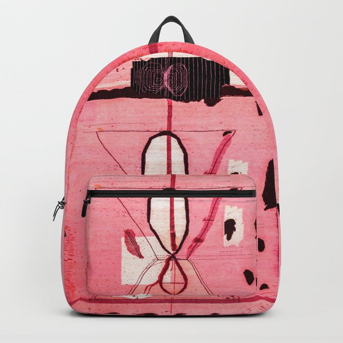 N24 - Black and Pink Boho Traditional Moroccan Vintage Artwork  Backpack