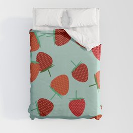 Strawberry Patch- Strawberry Pattern Duvet Cover