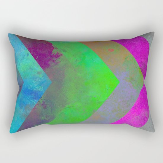 Textured Direction - Abstract, multi coloured, geometric painting Rectangular Pillow