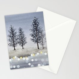 Winter on the Lake Stationery Cards
