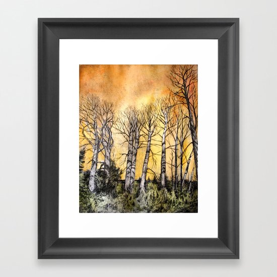 Orange Glow Framed Art Print