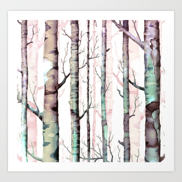 Birch Trees Art Print By Franciscomffonseca Society6
