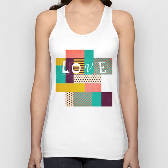Geometric Love Unisex Tank Top