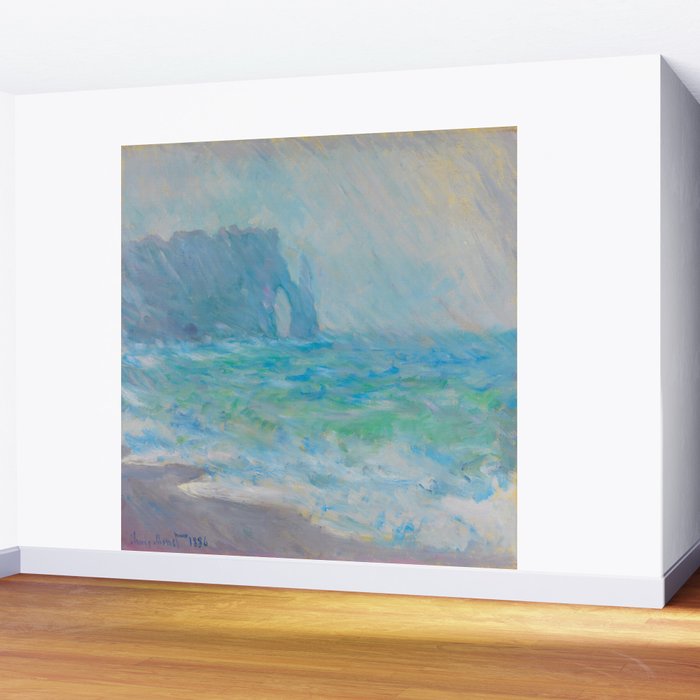 Claude Monet Etretat, The Cliff Oil Painting Wall Mural by ...