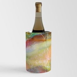 Colorful Abstract Marble Stone Green overtones Wine Chiller