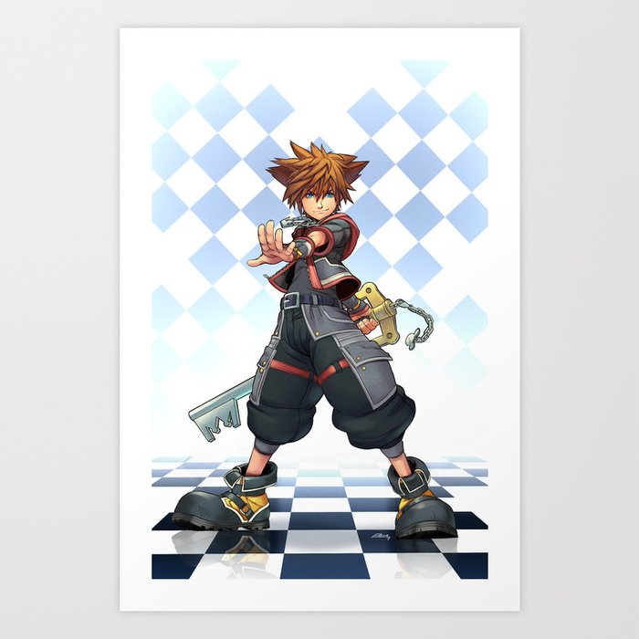 Sora The Keyblade Master Art Print By Emannland Society6 See over 381 keyblade images on danbooru. sora the keyblade master art print by emannland