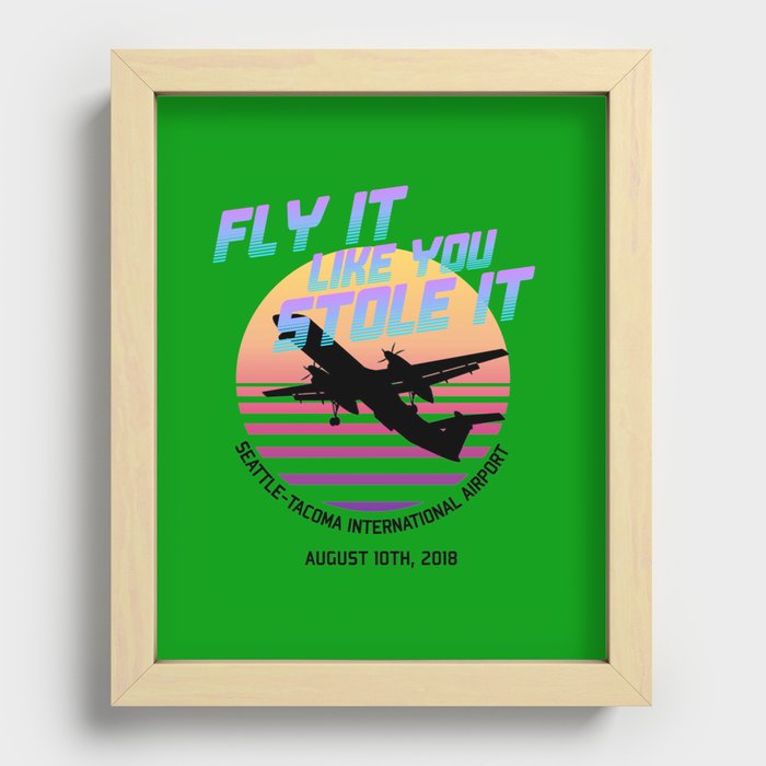 Fly It Like You Stole It - Richard Russell, Sky King, 2018 Horizon Air Q400 Incident Recessed Framed Print