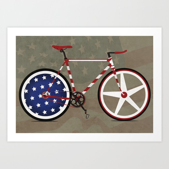 Bike America Art Print