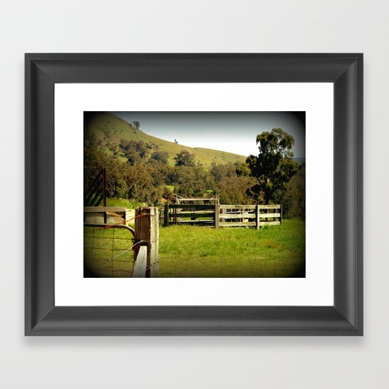 Cattle Yards Framed Art Print