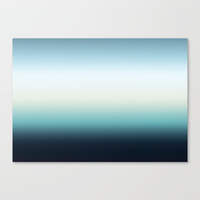 Ocean Sky Color Gradient Blue White Black Canvas Print By Ohaniki Society6