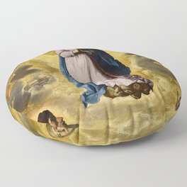 The Immaculate Conception with Saint Joachim and Saint Anne by Francisco de Zurbaran Floor Pillow