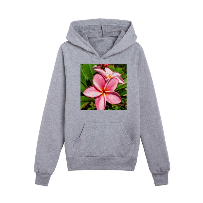 Purple Frangipani Kids Pullover Hoodie