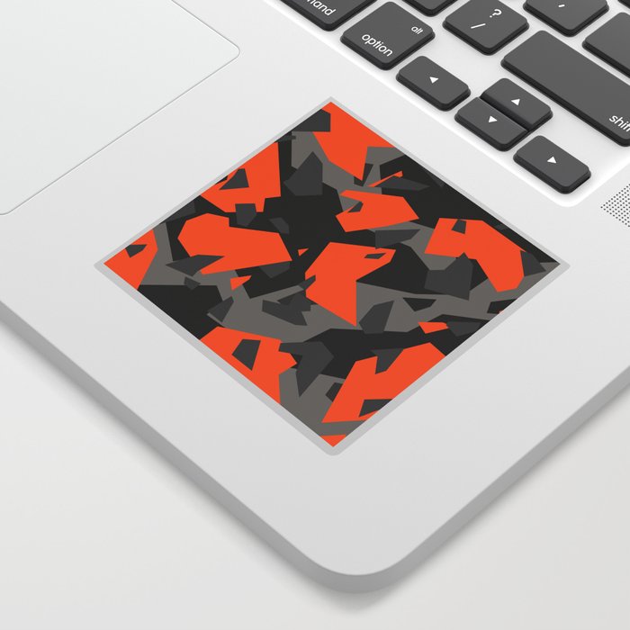 Black\Grey\Orange Geometric camo Sticker