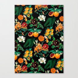 Fruit and Floral Pattern Canvas Print