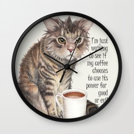 Coffee Cat Wall Clock