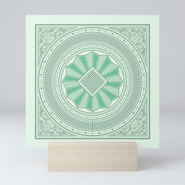 Retro Art Deco - Mint Green - Baroque Fusion Mini Art Print