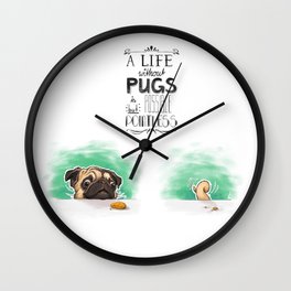 pug Wall Clock