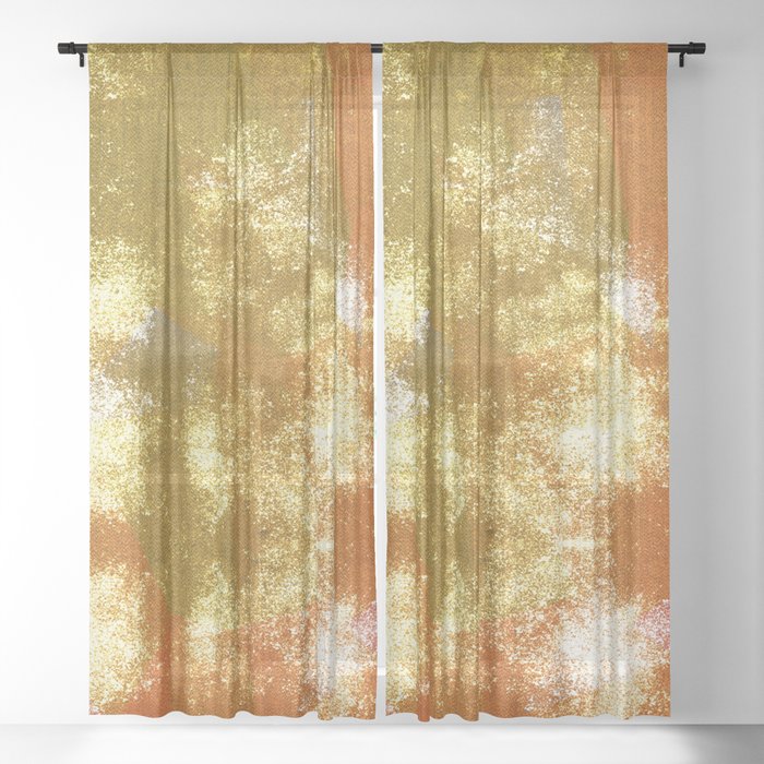 Happy Fabric Dye in Warm Colors Sheer Curtain