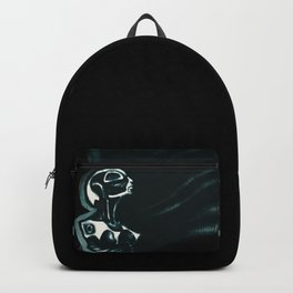 Biomechanical Steampunk Backpack | Black and White, Sci-Fi, Painting, Digital, Illustration, Biomechanical, Cyborg, Scifi, Drawing, Alien 