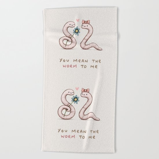 Worm Love Beach Towel