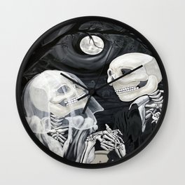 Boneyard Wedding Wall Clock | Skelleton, Wedding, Love, Jgjshop, Moonlight, Acrylic, Bones, Painting, Boneyard 