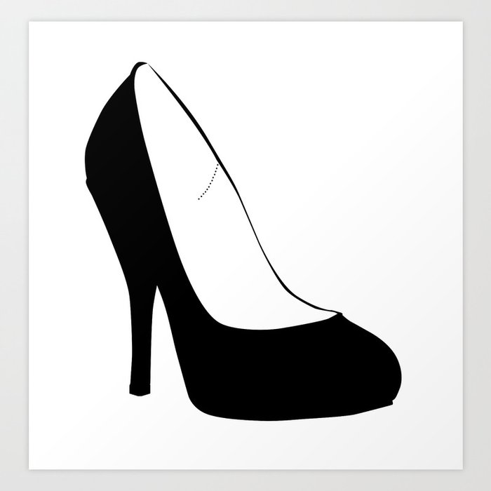 Stiletto Heel Silhouette Art Print by homestead Society6