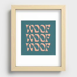 Woof — color Recessed Framed Print