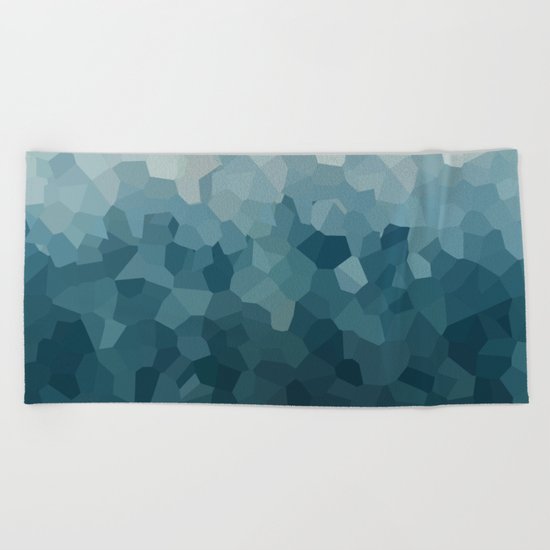 Ice Blue Mountains Moon Love Beach Towel