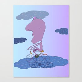 Riding on a cloud Canvas Print