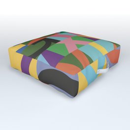 Letter Puzzle Pop Art  Outdoor Floor Cushion | Cybermonday, Graphic, Collage, Pop, Fashionbrand, Popart, Classy, Colorfulart, Beautiful, Fashionable 