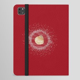 Watercolor Seashell and Sand on Red iPad Folio Case